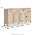 Rutland Oak Extra Large Sideboard from Roseland Furniture