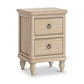 Rutland Oak 2 Drawer Slim Bedside from Roseland Furniture