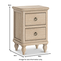 Rutland Oak 2 Drawer Slim Bedside from Roseland Furniture