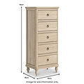 Rutland Oak 5 Drawer Tallboy Chest from Roseland Furniture