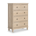 Rutland Oak 2 Over 3 Drawer Chest from Roseland Furniture