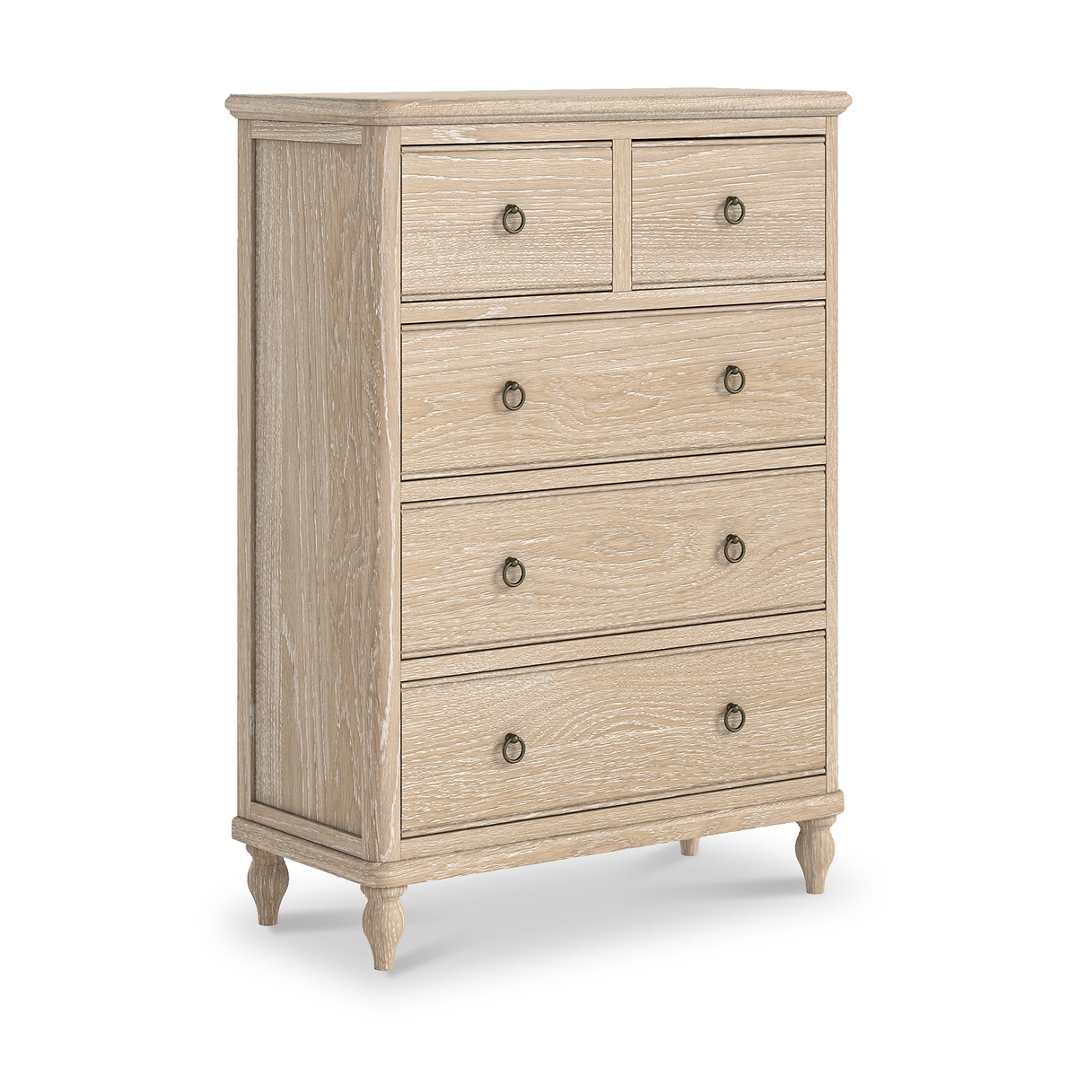 Rutland Oak 2 Over 3 Drawer Chest from Roseland Furniture