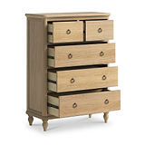 Rutland Oak 2 Over 3 Drawer Chest from Roseland Furniture