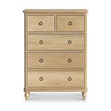 Rutland Oak 2 Over 3 Drawer Chest from Roseland Furniture