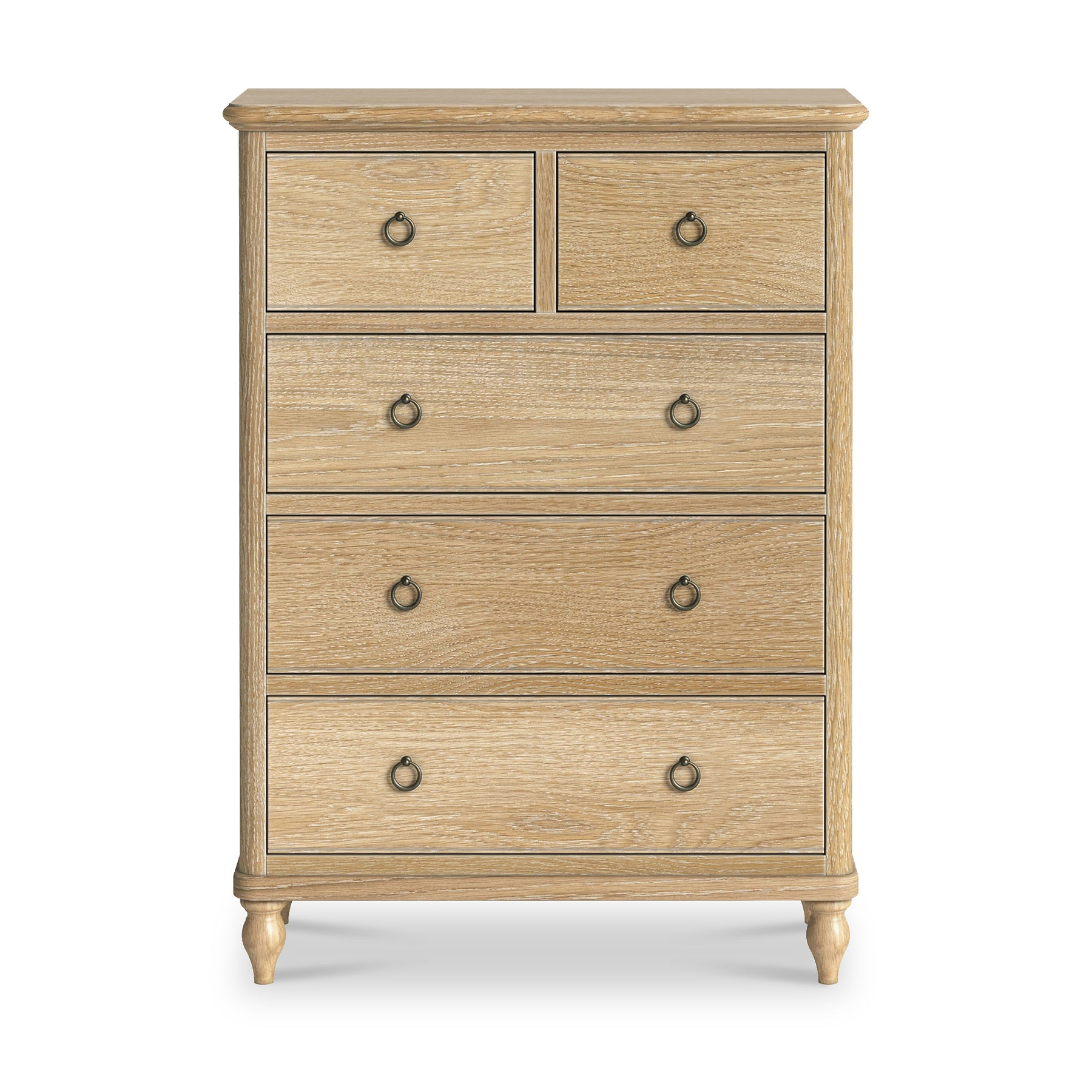 Rutland Oak 2 Over 3 Drawer Chest from Roseland Furniture