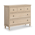 Rutland Oak 3 Over 2 Drawer Chest from Roseland Furniture