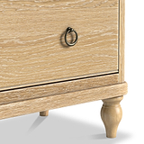 Rutland Oak 3 Over 2 Drawer Chest from Roseland Furniture