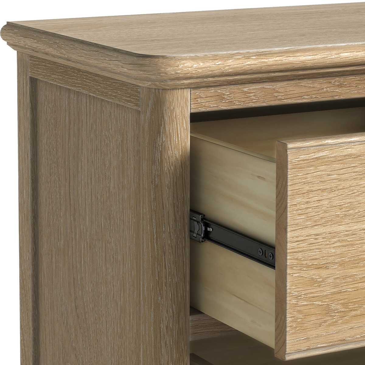 Rutland Oak 3 Over 2 Drawer Chest from Roseland Furniture
