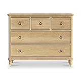 Rutland Oak 3 Over 2 Drawer Chest from Roseland Furniture