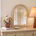 Rutland Oak Framed Arch Dressing Table Mirror from Roseland Furniture