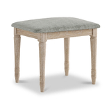 Rutland Oak Dressing Table Stool Oatmeal Cushion from Roseland Furniture