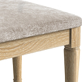 Rutland Oak Dressing Table Stool Oatmeal Cushion from Roseland Furniture