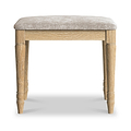 Rutland Oak Dressing Table Stool Oatmeal Cushion from Roseland Furniture