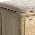 Rutland Oak Storage Bench Oatmeal from Roseland Furniture