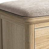Rutland Oak Storage Bench Oatmeal from Roseland Furniture