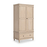 Rutland Oak Double Wardrobe With Drawer from Roseland Furniture