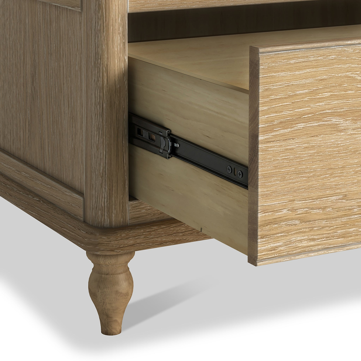 Rutland Oak Triple Wardrobe With 2 Drawers from Roseland Furniture