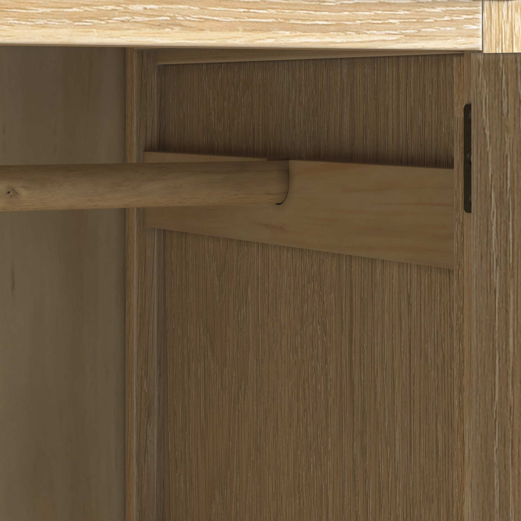 Rutland Oak Triple Wardrobe With 2 Drawers from Roseland Furniture