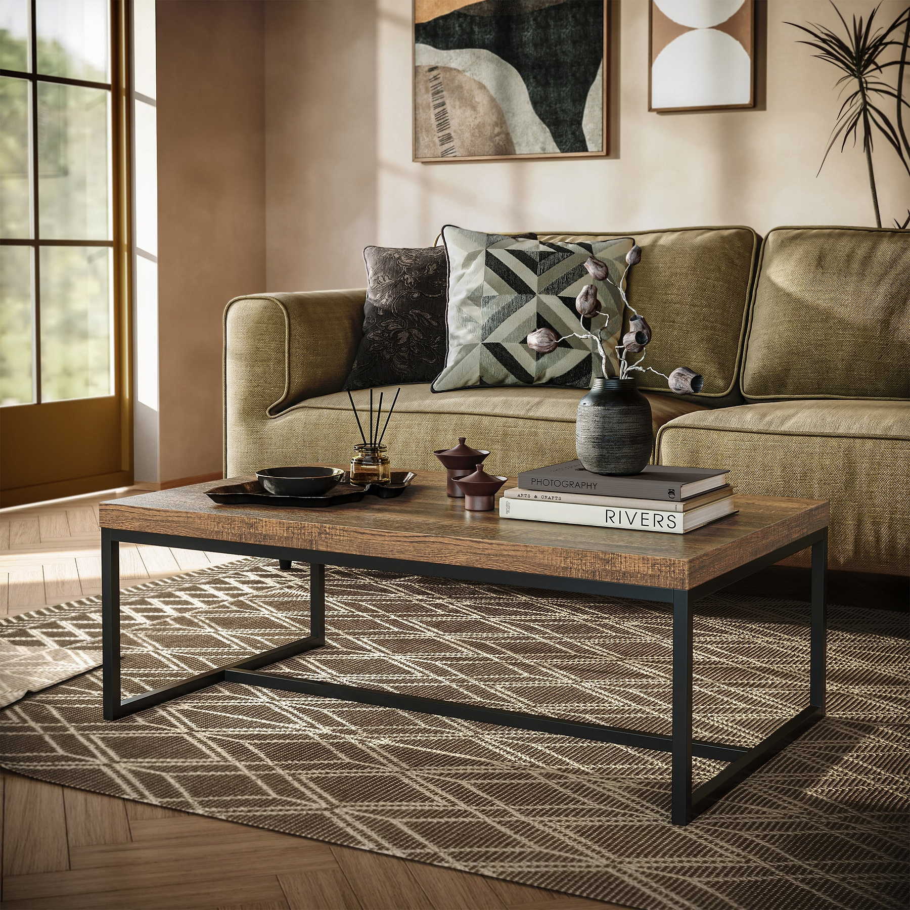 Orston Oak Rectangular Coffee Table from Roseland Furniture