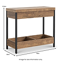Orston Oak Sofa Side Table from Roseland Furniture