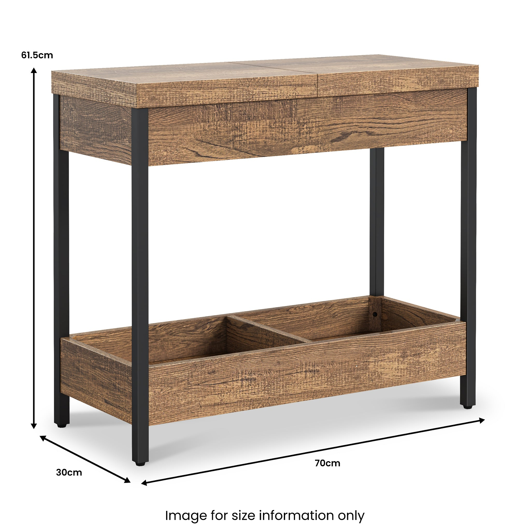Orston Oak Sofa Side Table from Roseland Furniture