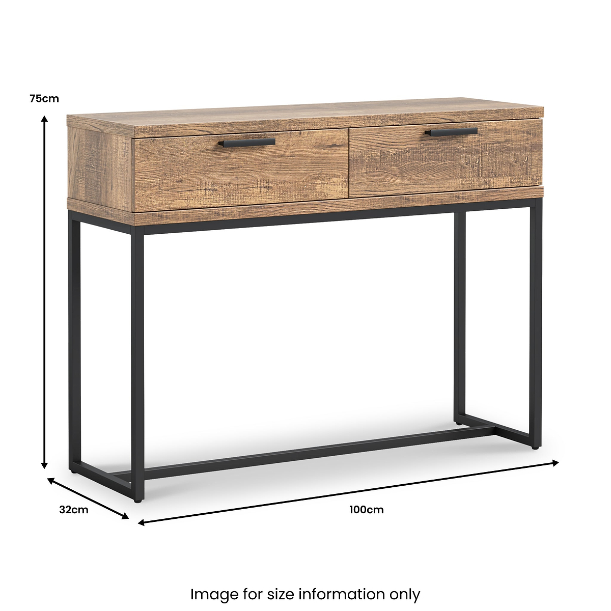 Orston Oak 2 Drawer Console Table from Roseland Furniture