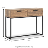 Orston Oak 2 Drawer Console Table from Roseland Furniture
