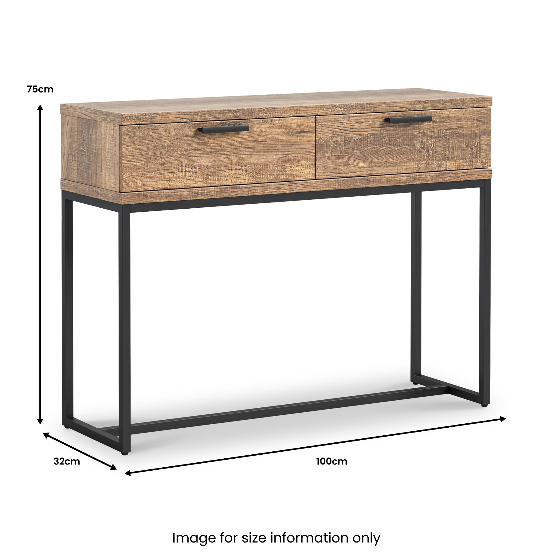 Orston Oak 2 Drawer Console Table from Roseland Furniture