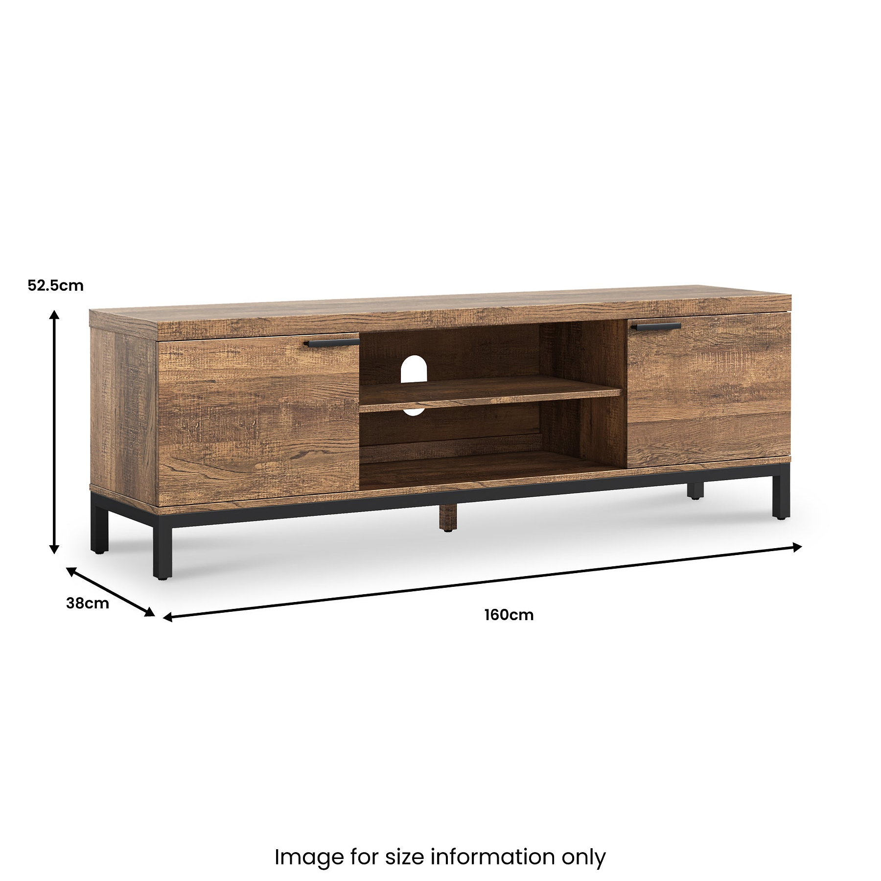 Orston Oak 160cm TV Unit from Roseland Furniture