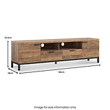 Orston Oak 190cm TV Unit from Roseland Furniture