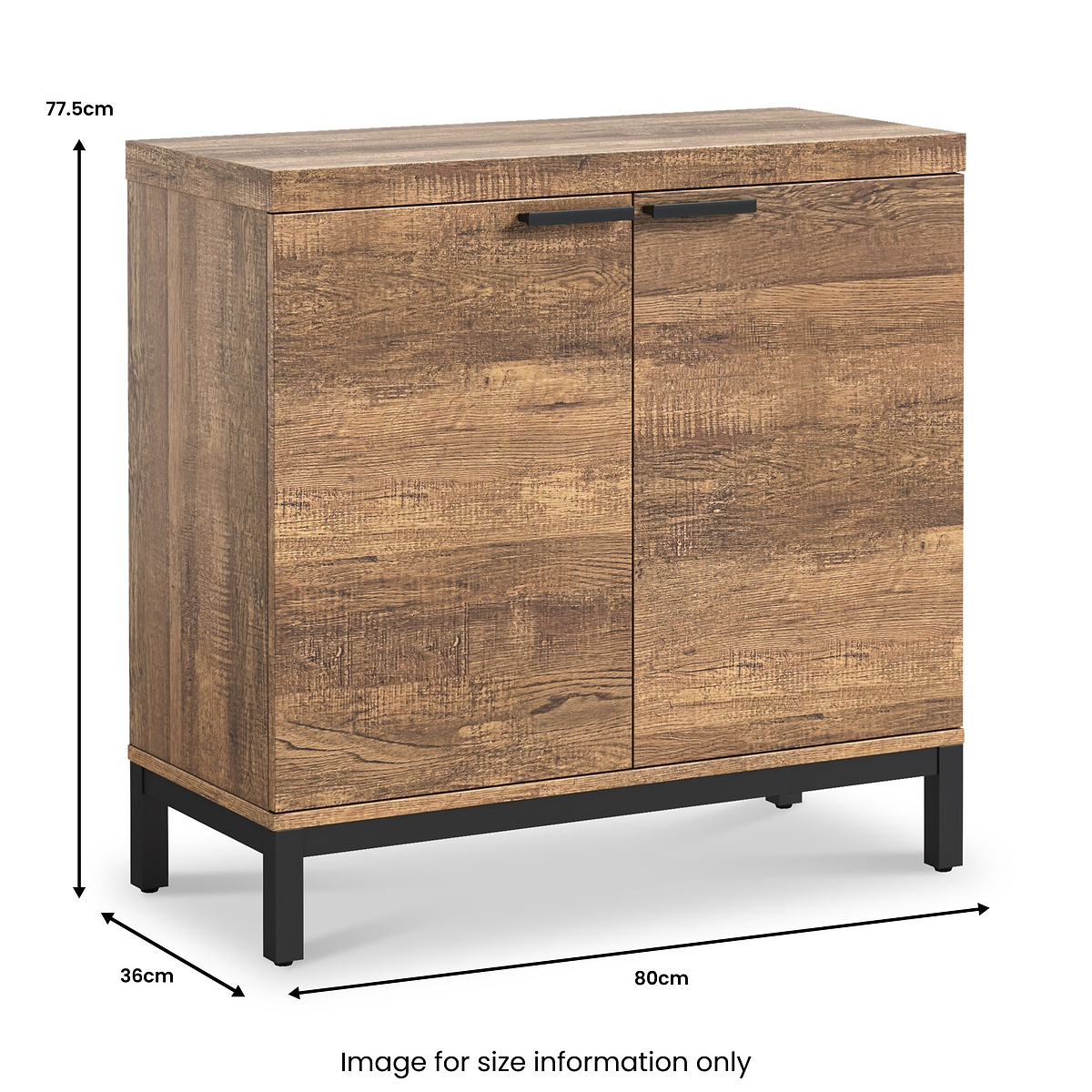 Orston Oak Small 2 Door Sideboard from Roseland Furniture
