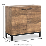 Orston Oak Small 2 Door Sideboard from Roseland Furniture