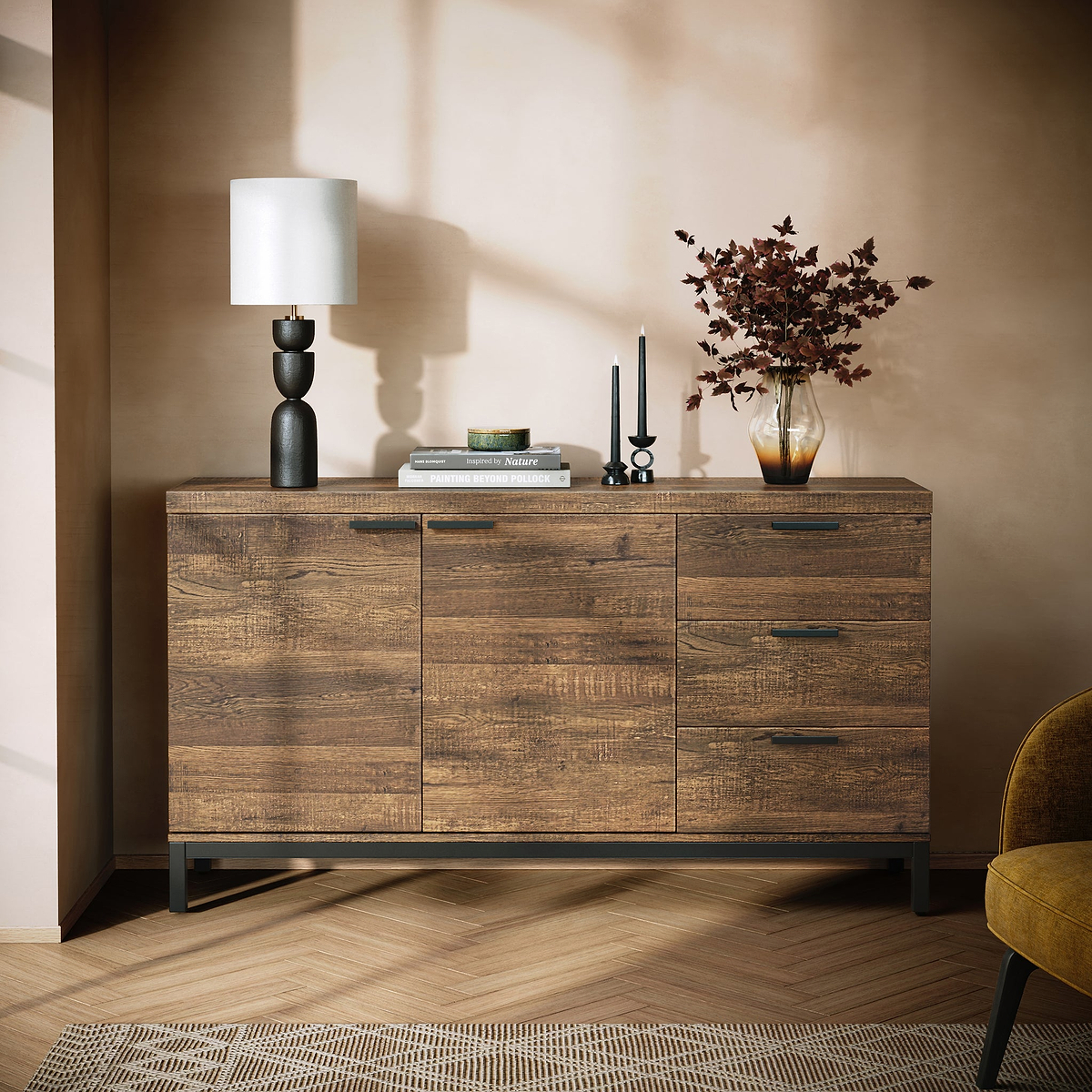 Orston Oak Large Sideboard from Roseland Furniture