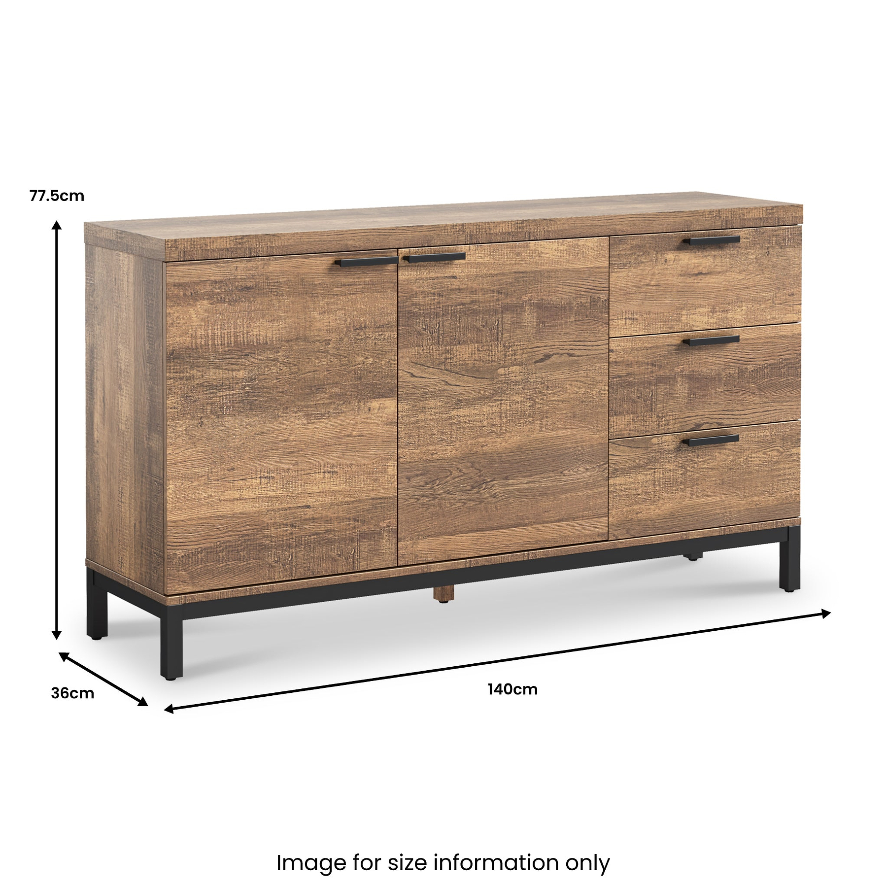 Orston Oak Large Sideboard from Roseland Furniture