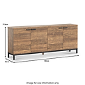 Orston Oak Extra Large Sideboard from Roseland Furniture