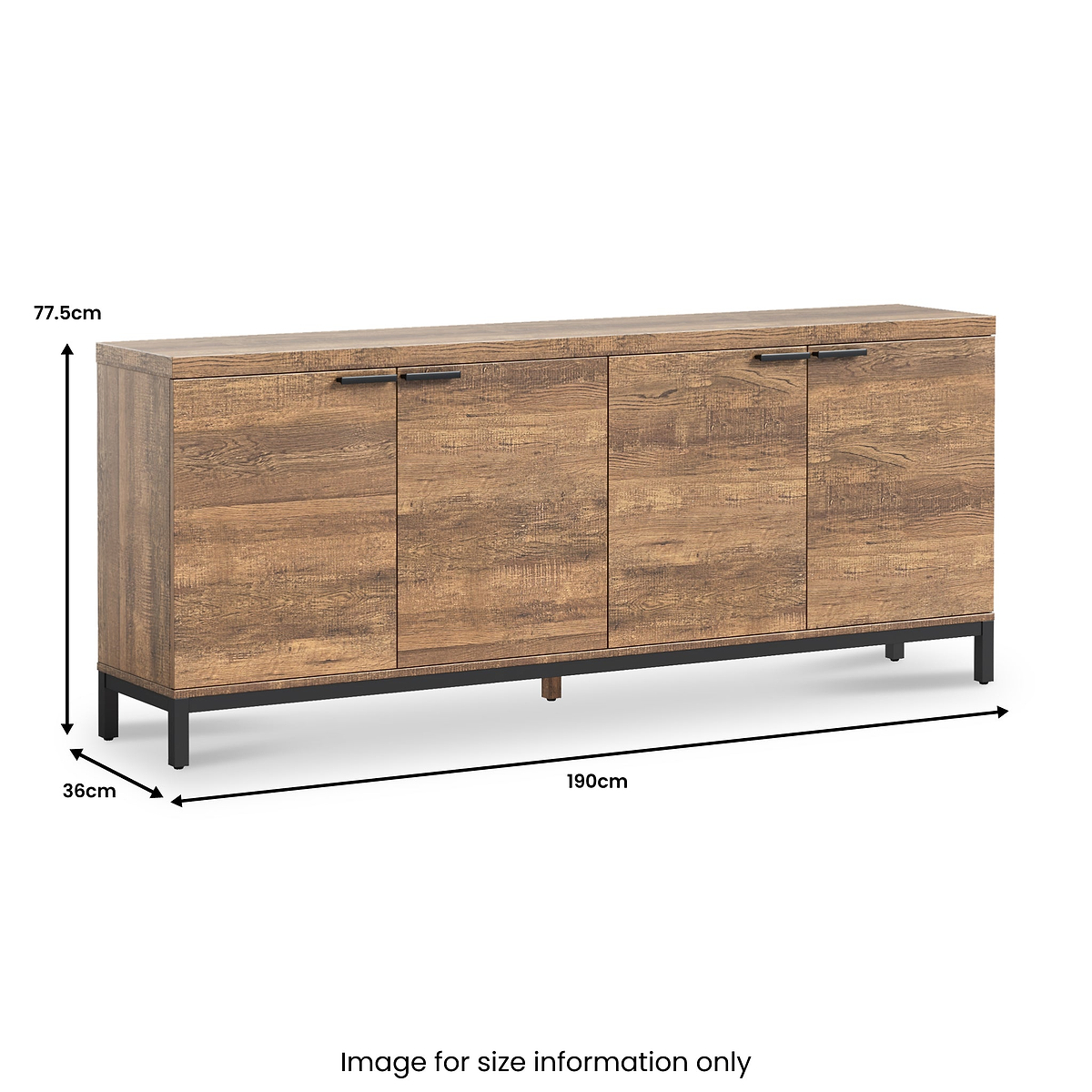 Orston Oak Extra Large Sideboard from Roseland Furniture