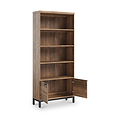 Orston Oak Bookcase With 2 Door Cupboard from Roseland Furniture