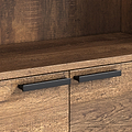 Orston Oak Bookcase With 2 Door Cupboard from Roseland Furniture