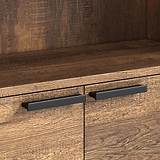 Orston Oak Bookcase With 2 Door Cupboard from Roseland Furniture
