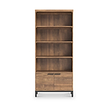 Orston Oak Bookcase With 2 Door Cupboard from Roseland Furniture