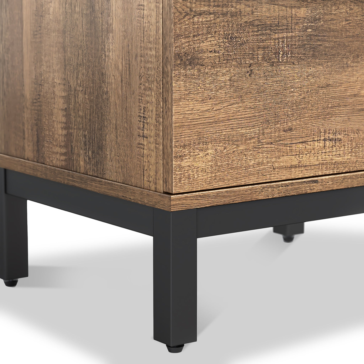 Orston Oak Wide 2 Drawer Bedside from Roseland Furniture