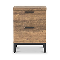 Orston Oak Wide 2 Drawer Bedside from Roseland Furniture