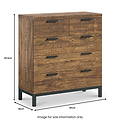 Orston Oak 2 Over 3 Drawer Chest from Roseland Furniture