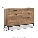 Orston Oak 6 Drawer Chest from Roseland Furniture