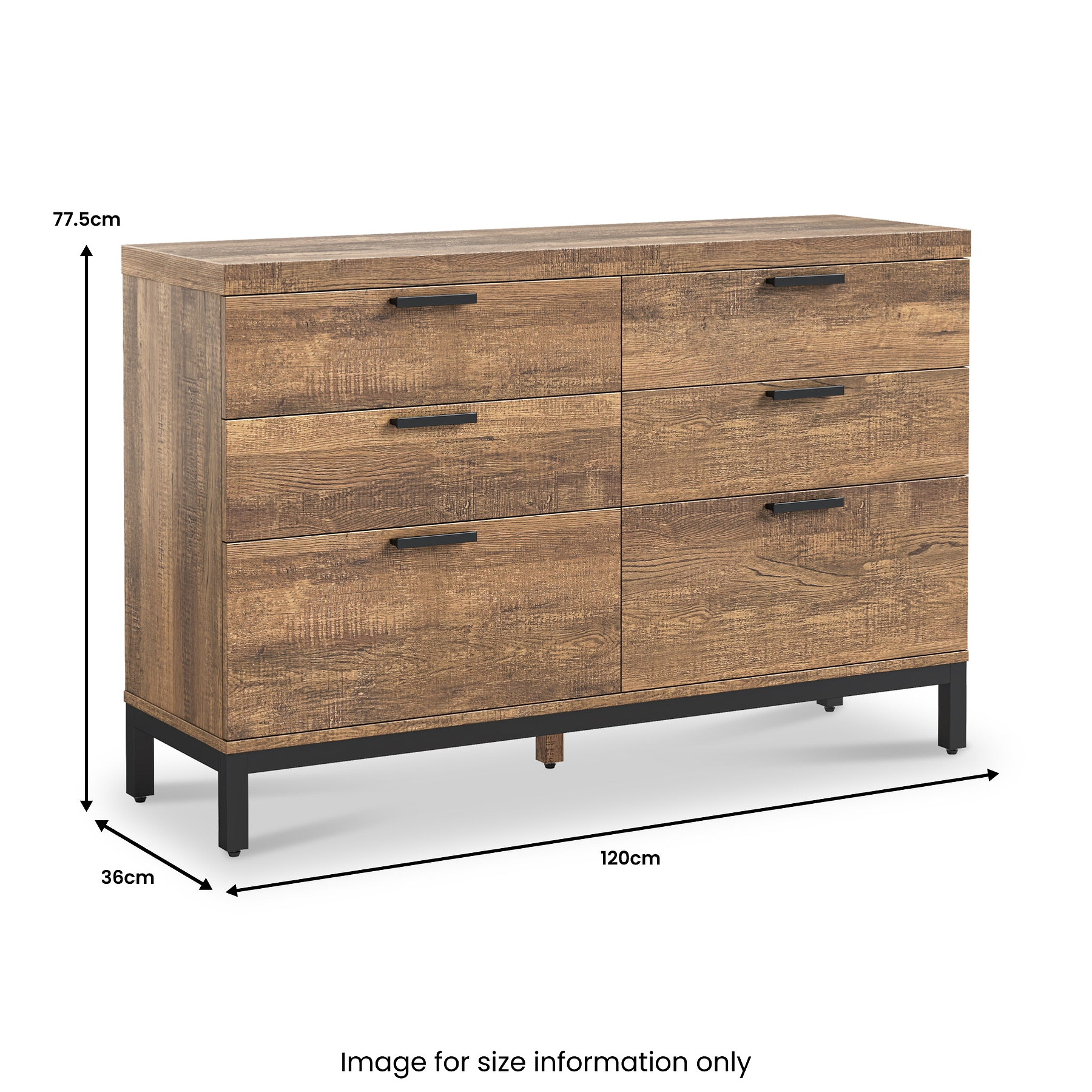 Orston Oak 6 Drawer Chest from Roseland Furniture
