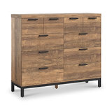 Orston Oak 4 Over 6 Drawer Chest from Roseland Furniture