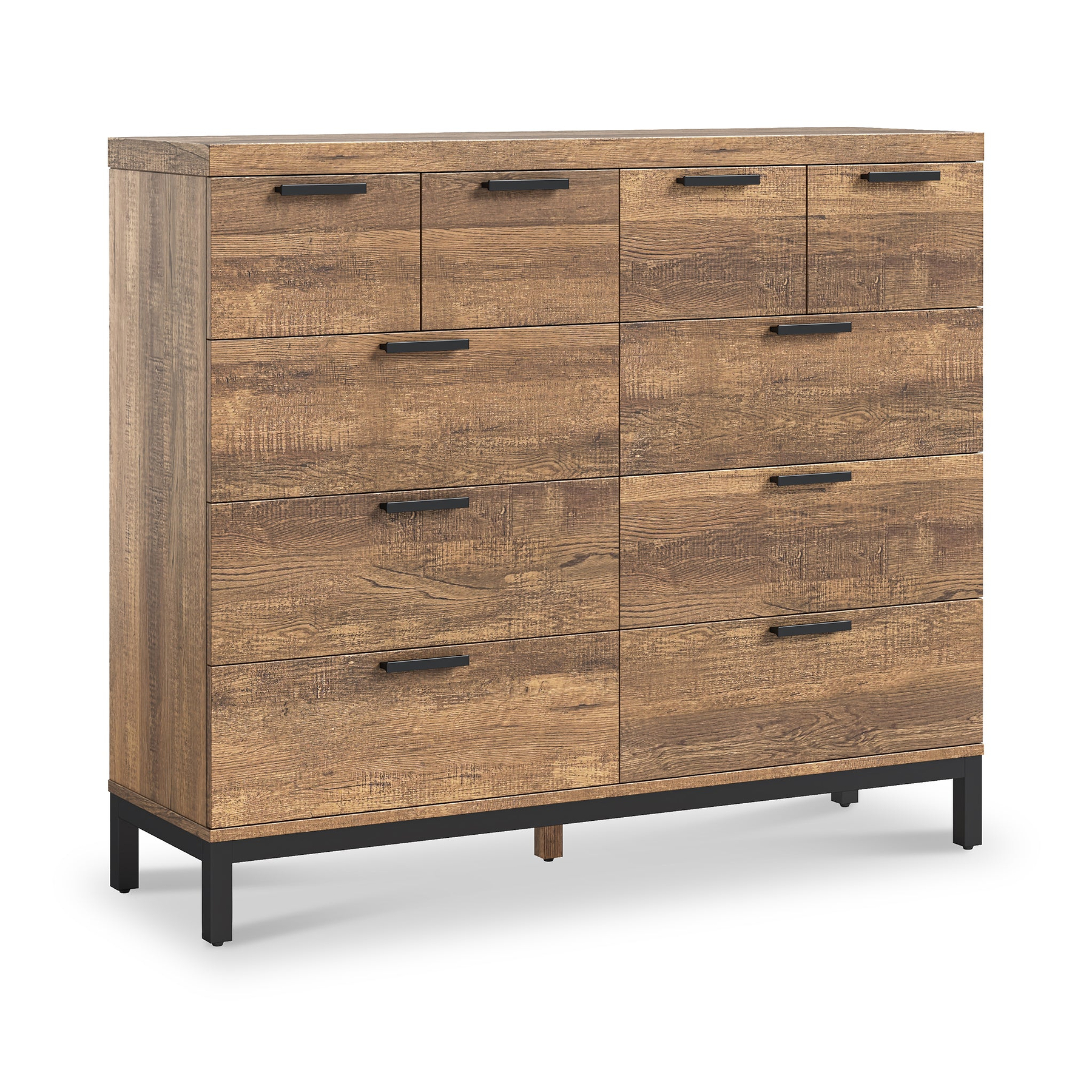 Orston Oak 4 Over 6 Drawer Chest from Roseland Furniture