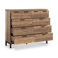 Orston Oak 4 Over 6 Drawer Chest from Roseland Furniture
