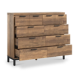 Orston Oak 4 Over 6 Drawer Chest from Roseland Furniture