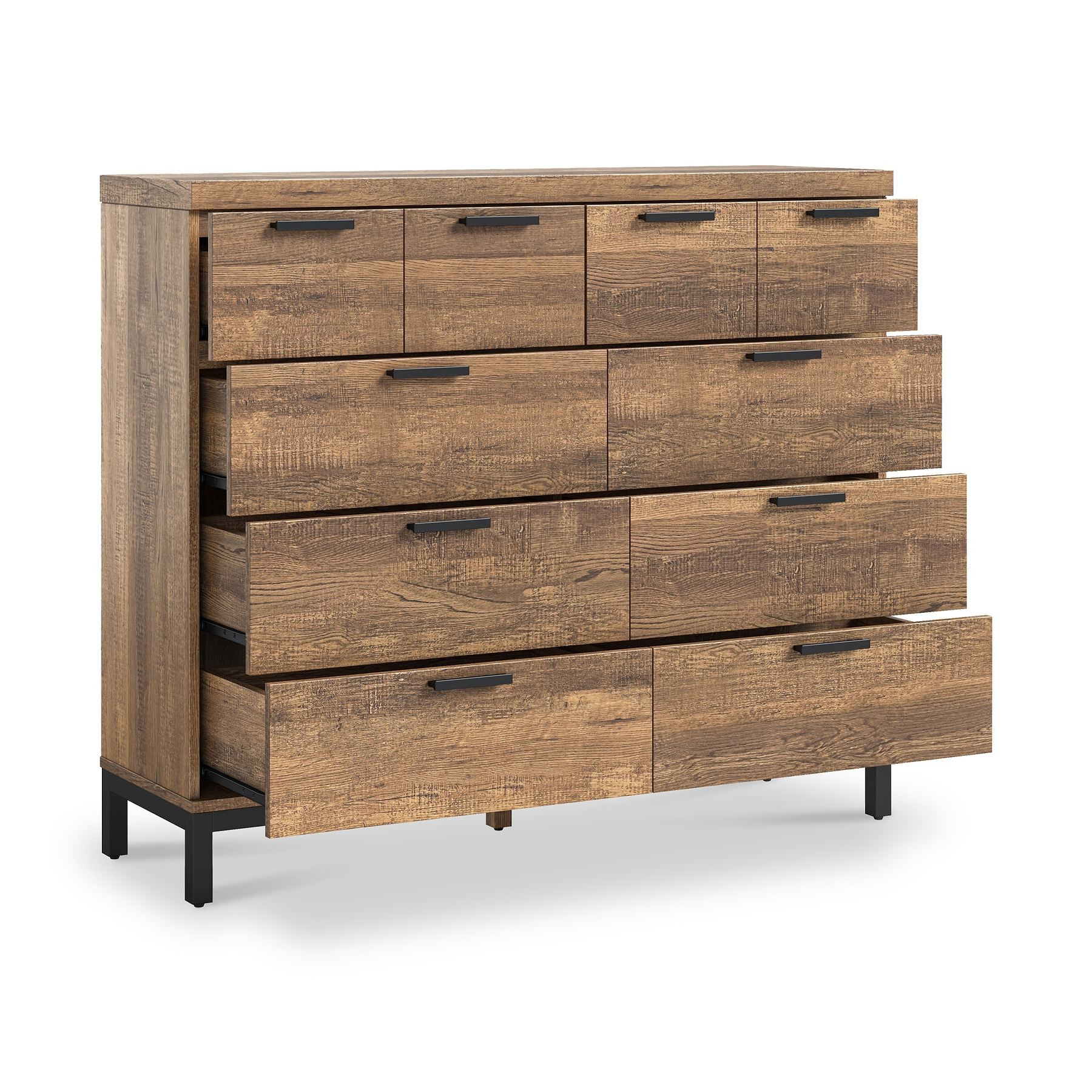 Orston Oak 4 Over 6 Drawer Chest from Roseland Furniture